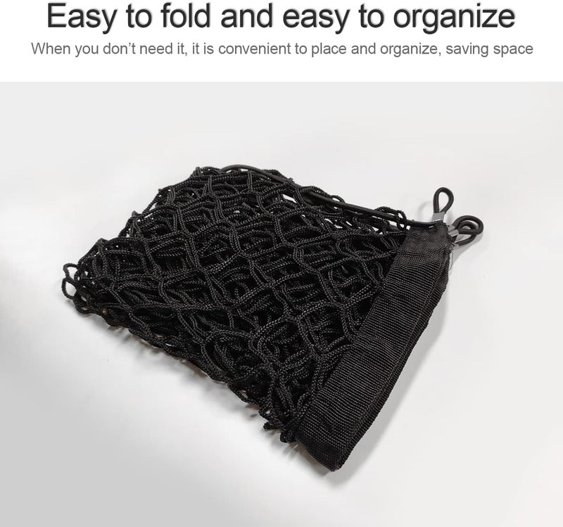 Hanemia Car Rear Cargo Net, Adjustable Elastic Storage Organizer Net, Trunk Cargo Storage Net, Universal Fit for Car, Vehicle, SUV (35.4" x 11.8") - Image 4